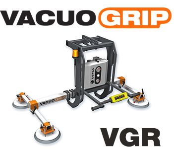 Vacuum handling device: 90° tilting vacuum lifting devices for sheets or panels, VACUOGRIP COVAL, series VGR