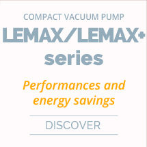 Compact, high flow vacuum pump with air saving control LEMAX+ series+